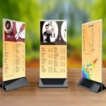 Kệ menu A5 tam giác đế rời KM-25111222